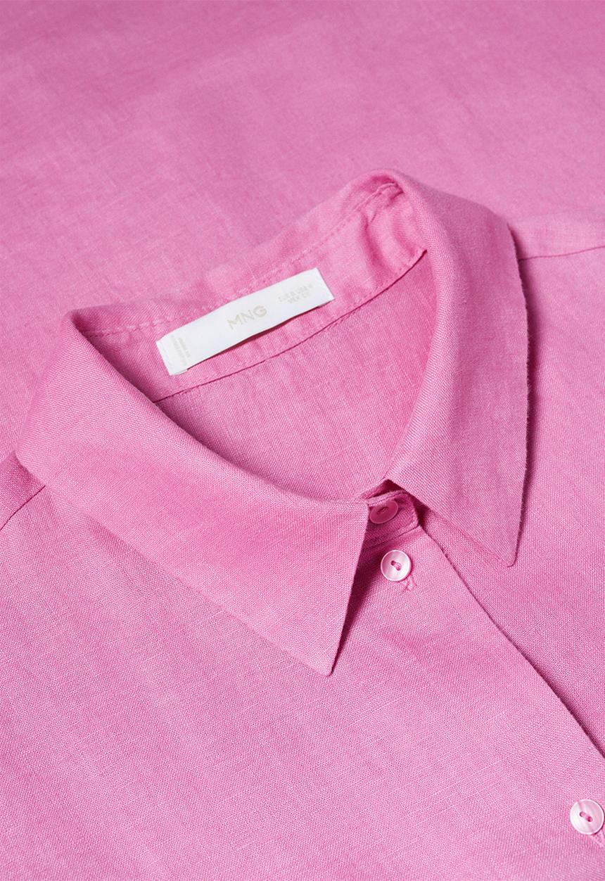 MANGO - Shirt lino - pink