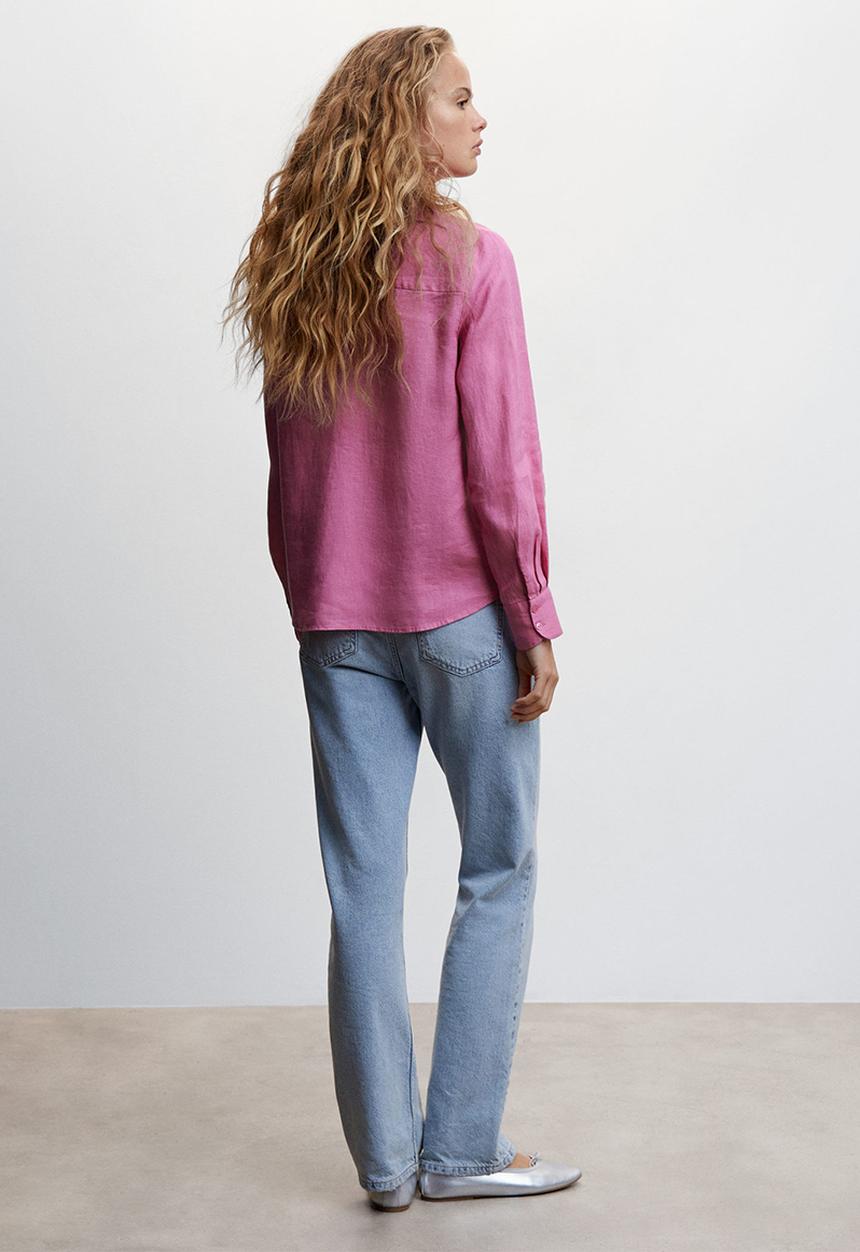 MANGO - Shirt lino - pink