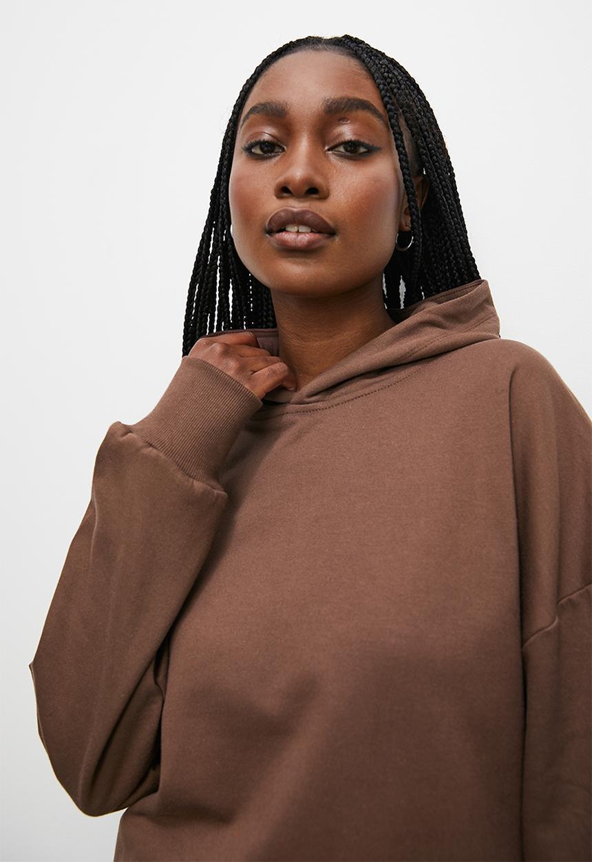 Blake - Slouch hoodie - choc