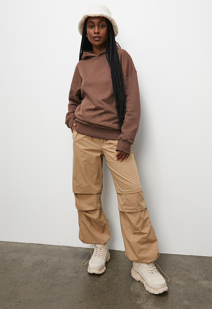 Blake - Slouch hoodie - choc