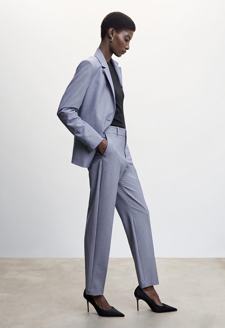 MANGO - Trousers borevi  - mid blue
