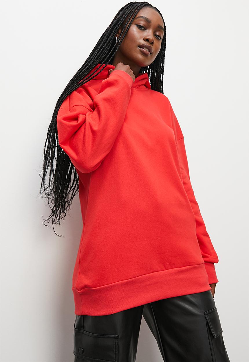 Blake - Slouch hoodie - red