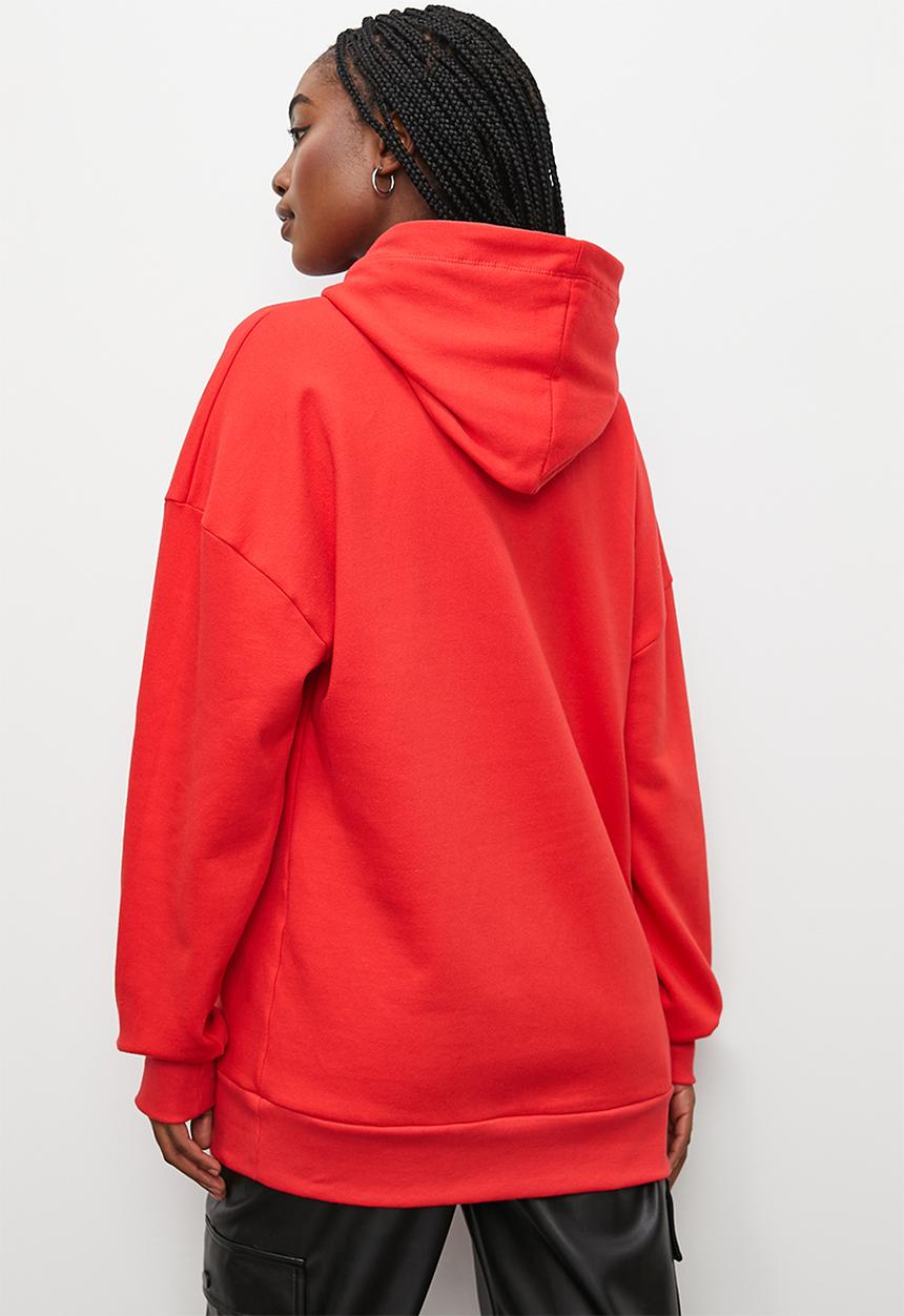 Blake - Slouch hoodie - red