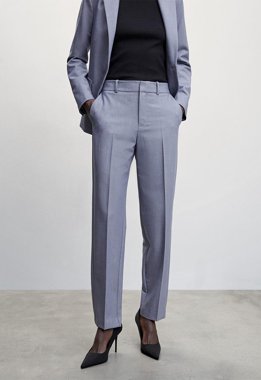 MANGO - Trousers borevi  - mid blue