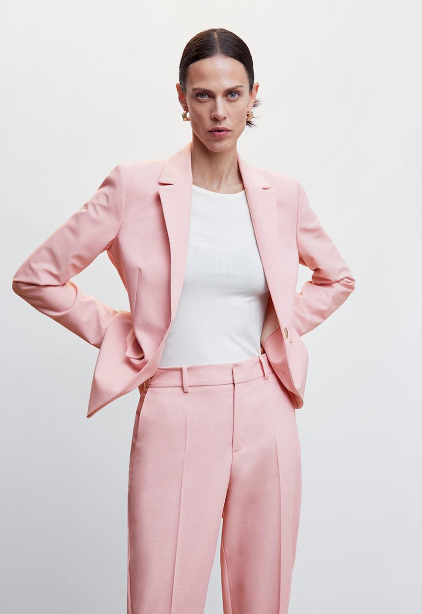 MANGO - Trousers borevi - mid pink