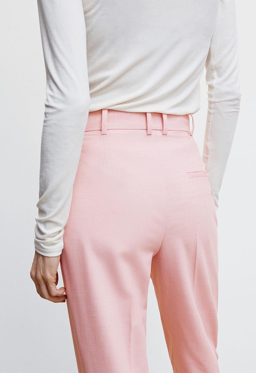 MANGO - Trousers borevi - mid pink