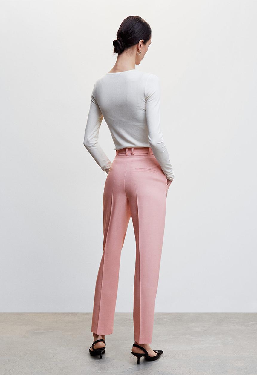 MANGO - Trousers borevi - mid pink