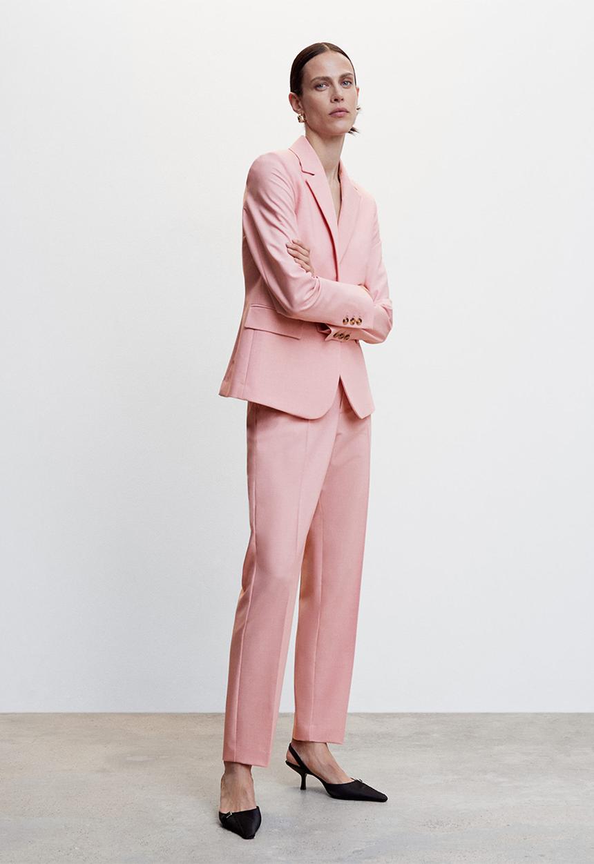 MANGO - Trousers borevi - mid pink