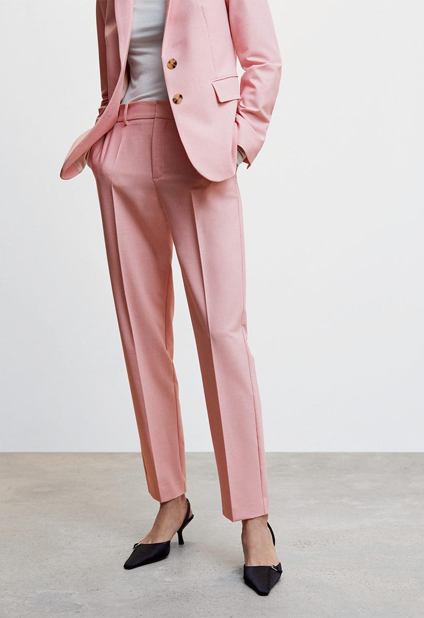 MANGO - Trousers borevi - mid pink