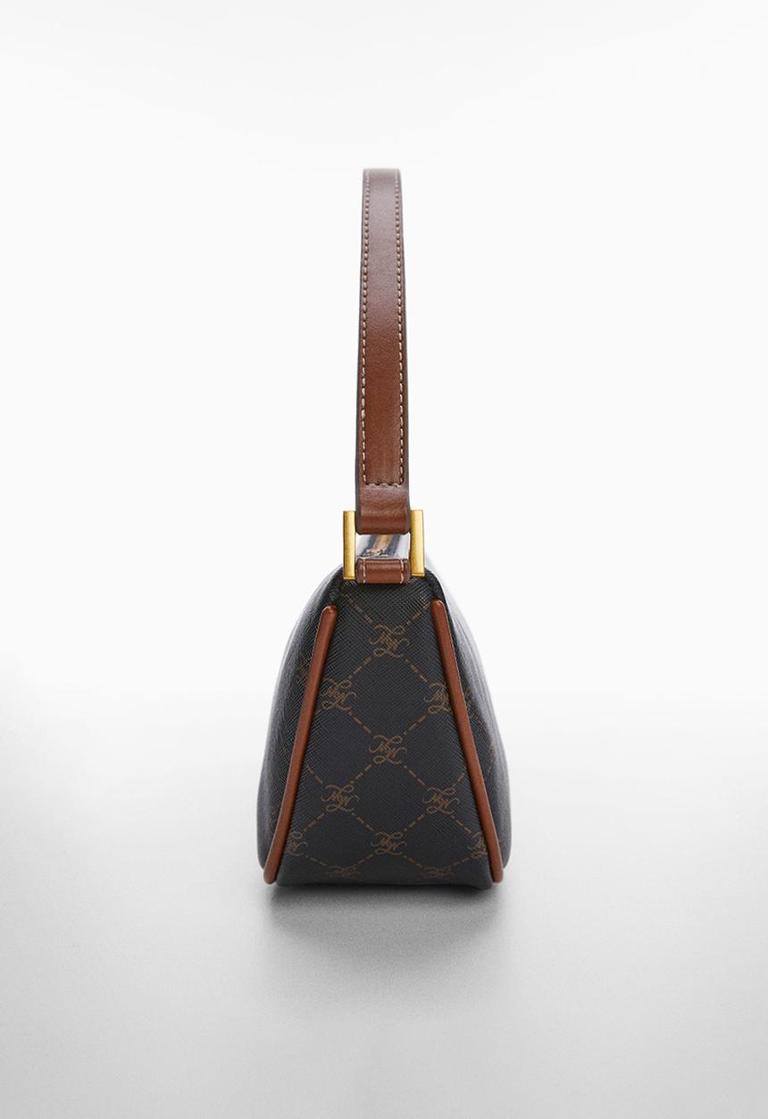 MANGO - Bag yvonne - black & brown 
