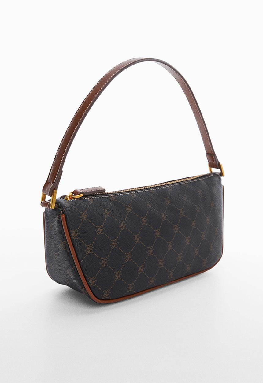 MANGO - Bag yvonne - black & brown 