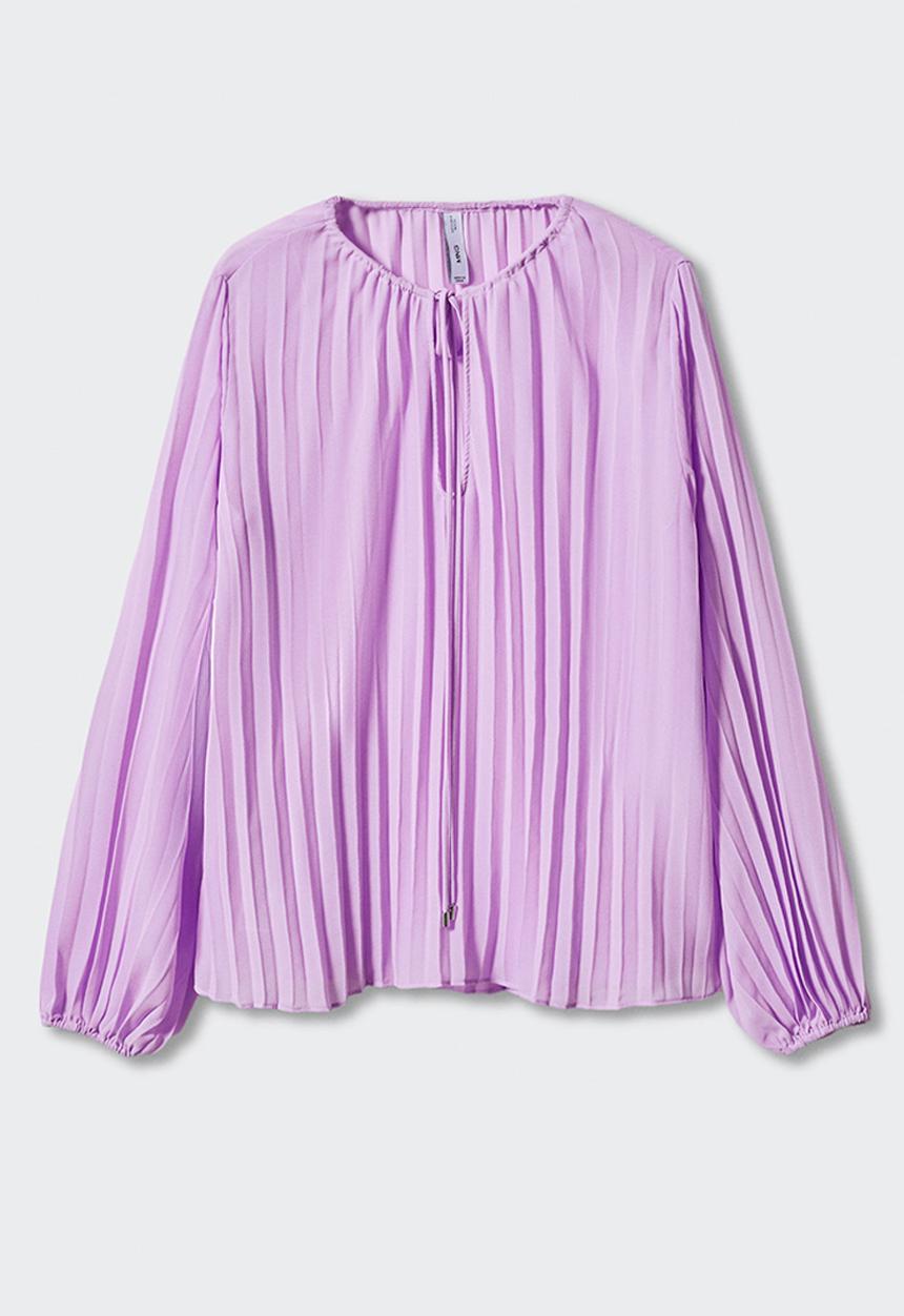 MANGO - Plus blouse plis - light pastel purple