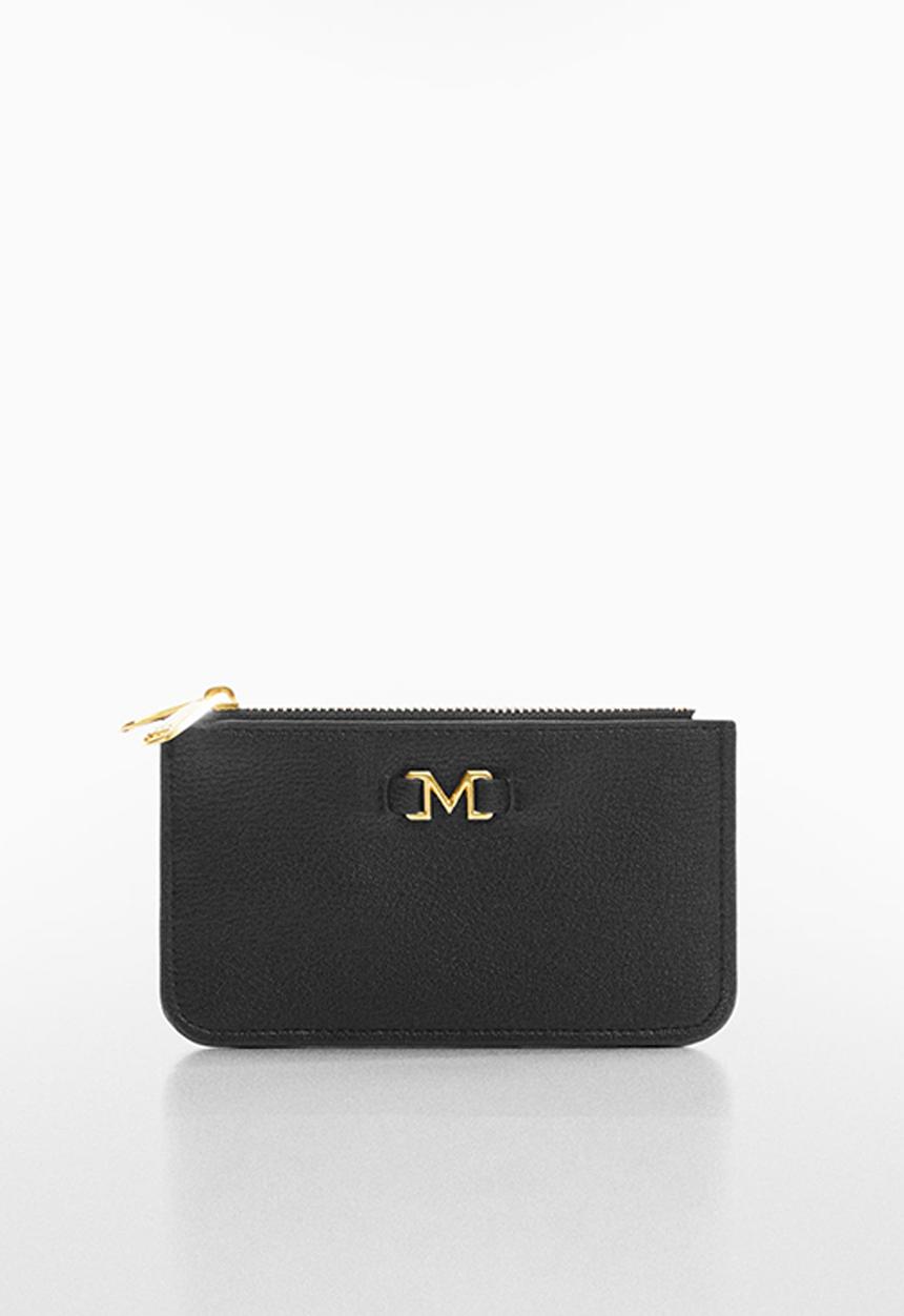 MANGO - Card holder malva - black