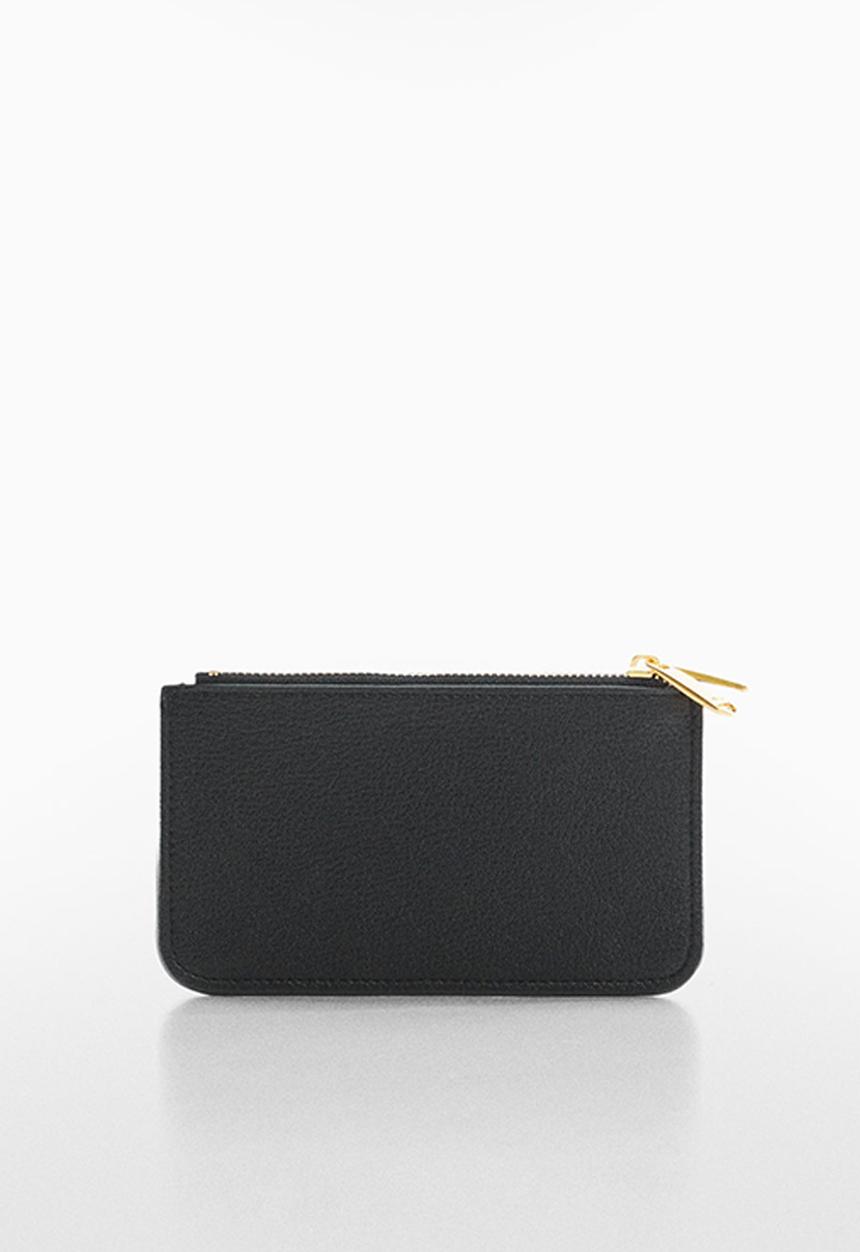MANGO - Card holder malva - black