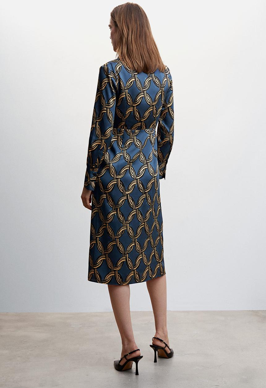 MANGO - Dress katea - mid blue 