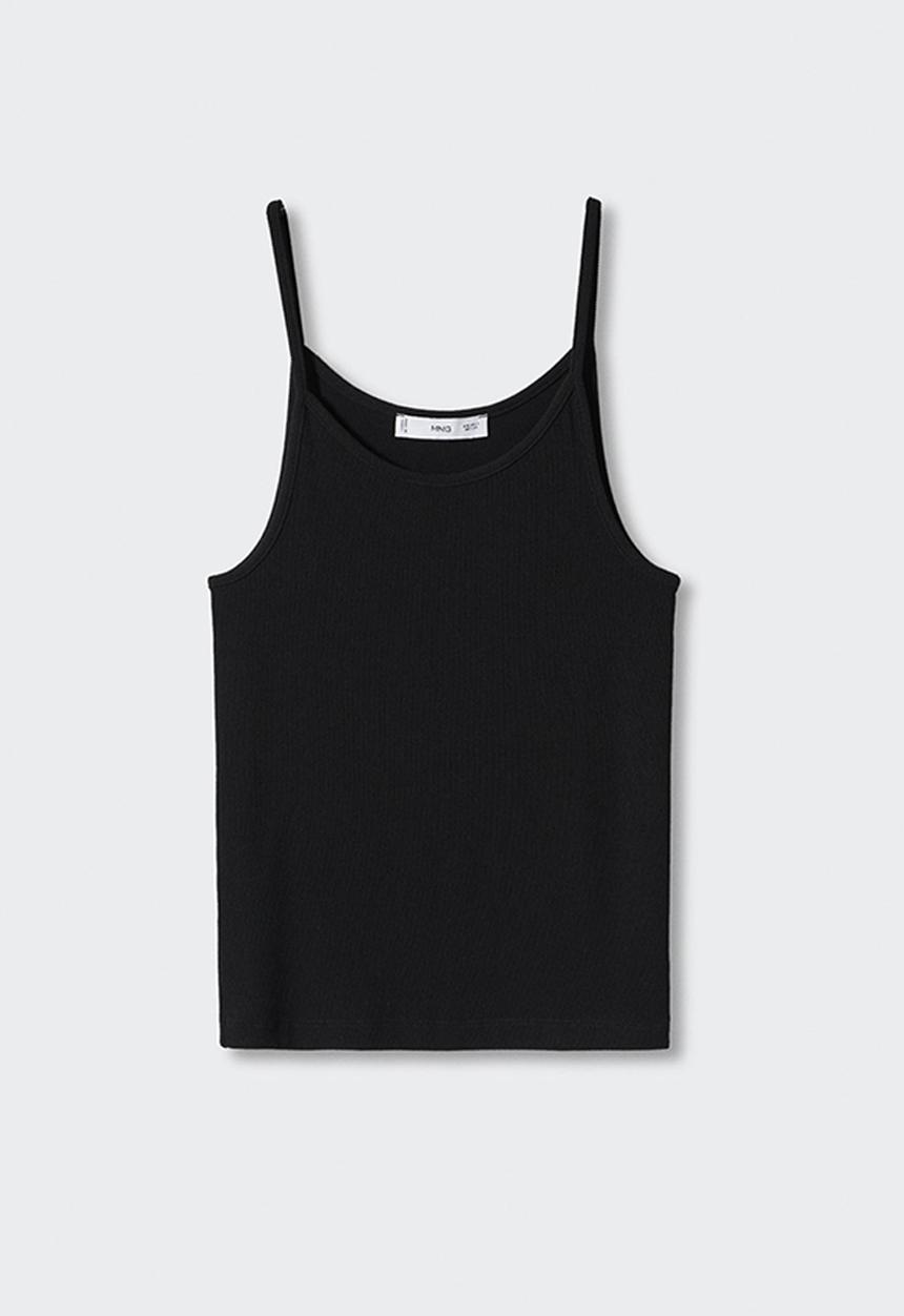 MANGO - Top kim - black