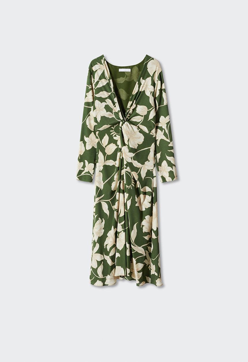 MANGO - Dress grass - green 