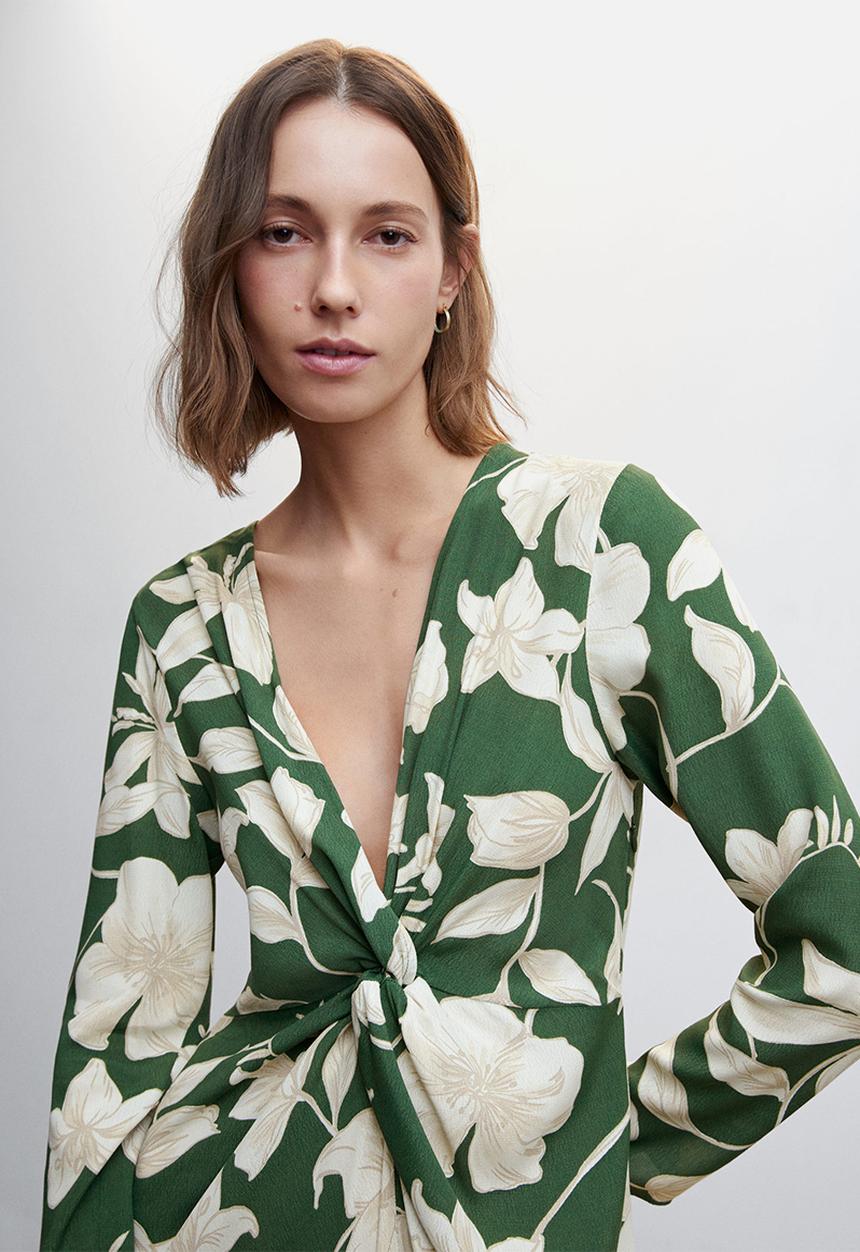 MANGO - Dress grass - green 