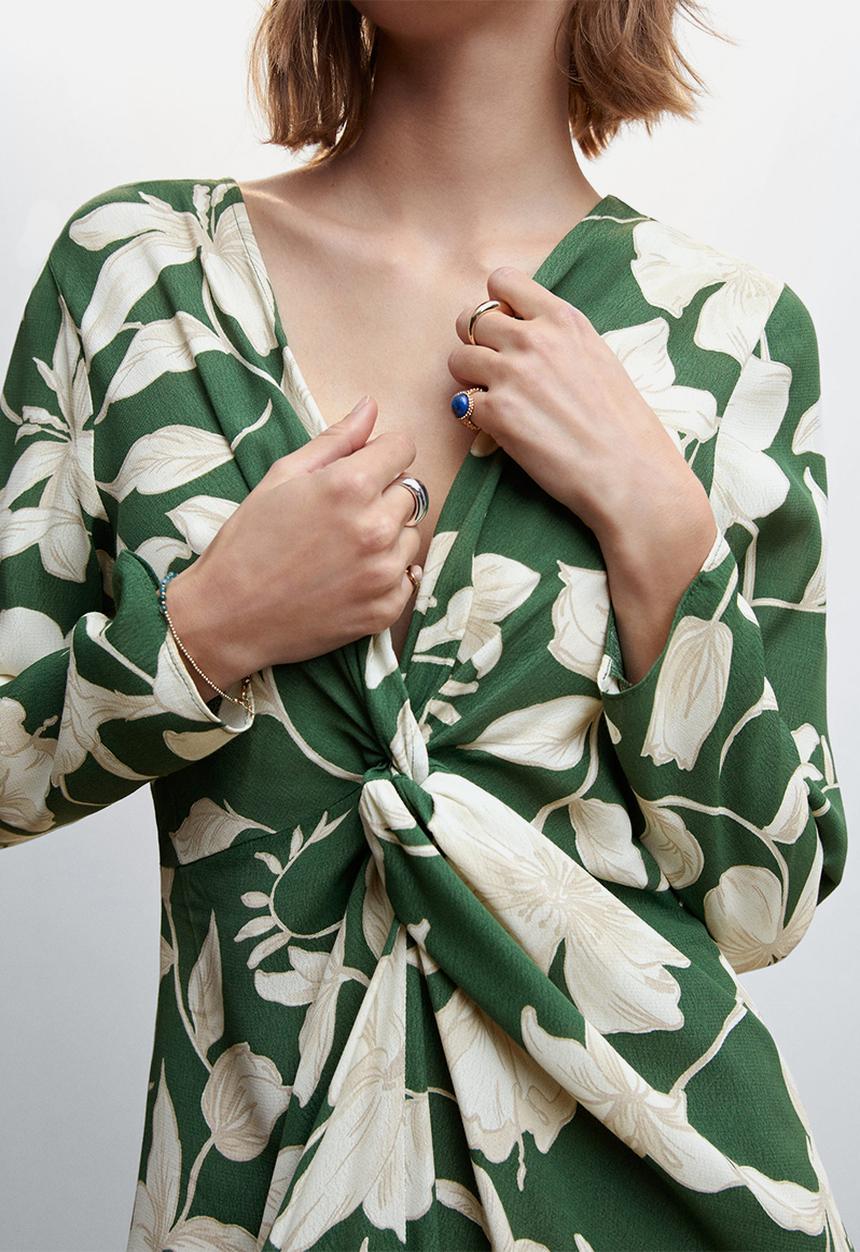 MANGO - Dress grass - green 