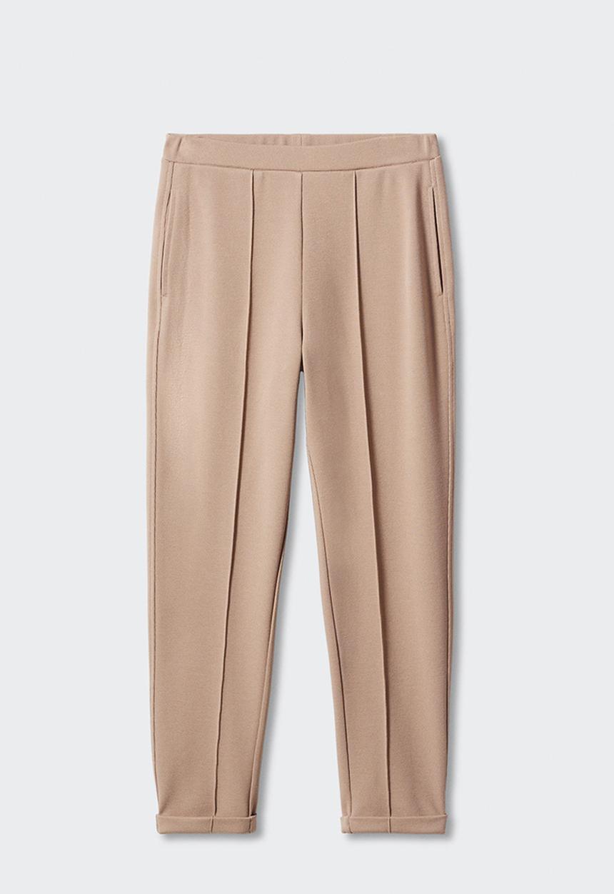 MANGO - Trousers pique - light beige