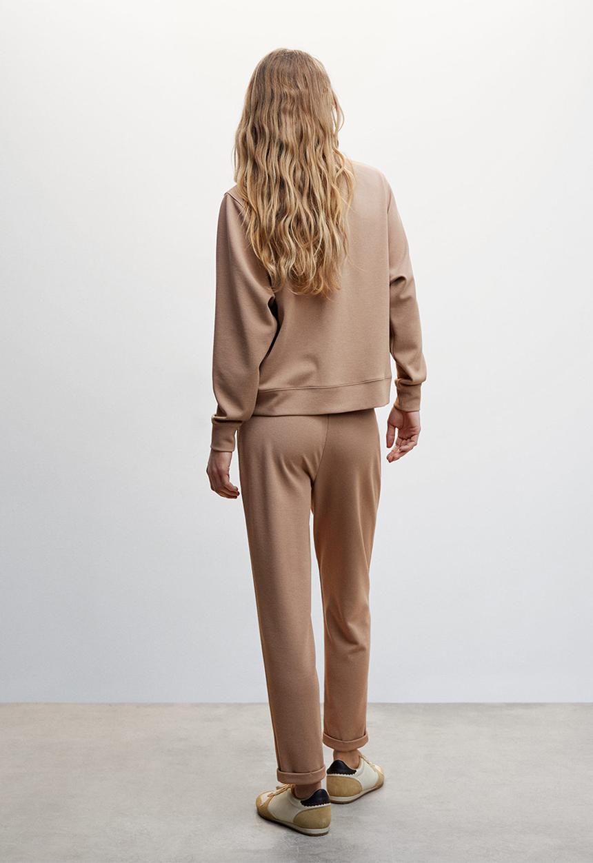 MANGO - Trousers pique - light beige