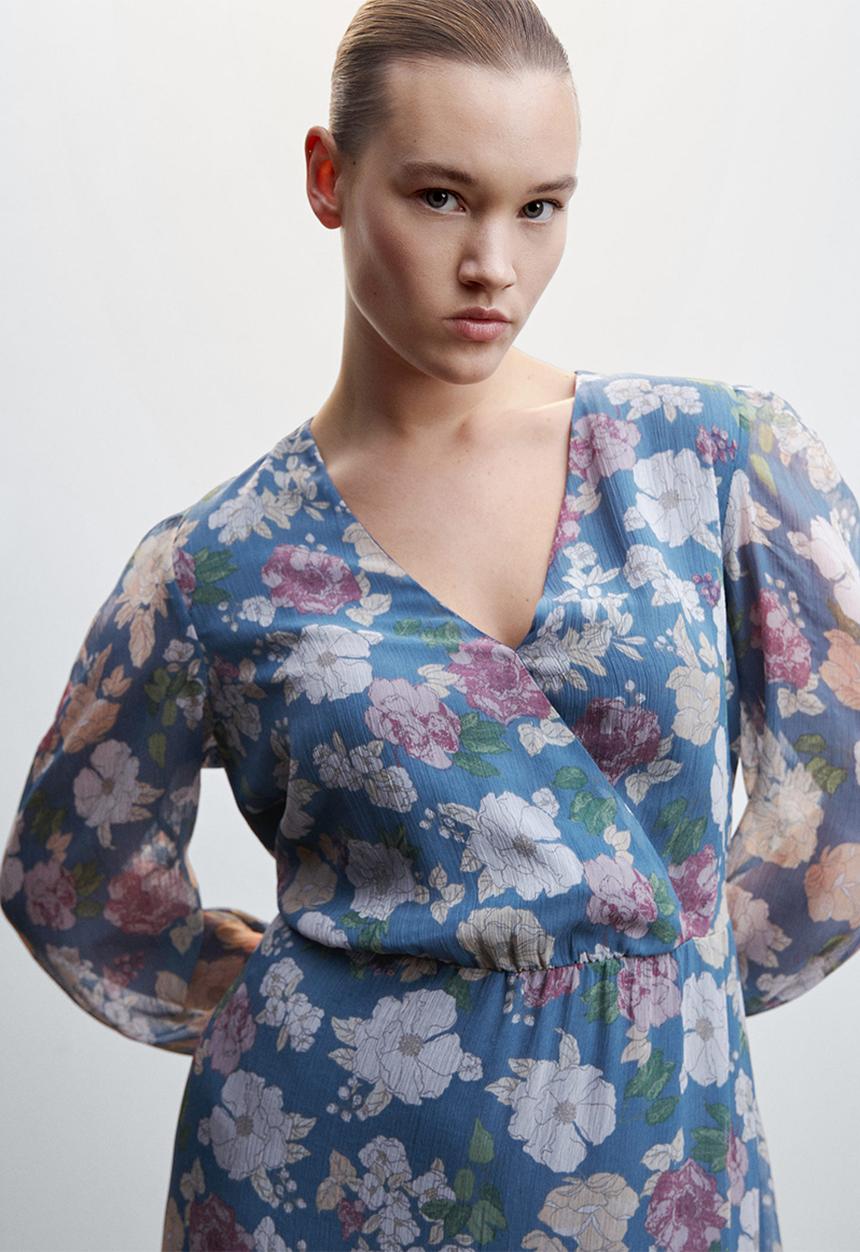 MANGO - Plus dress kuk - mid blue