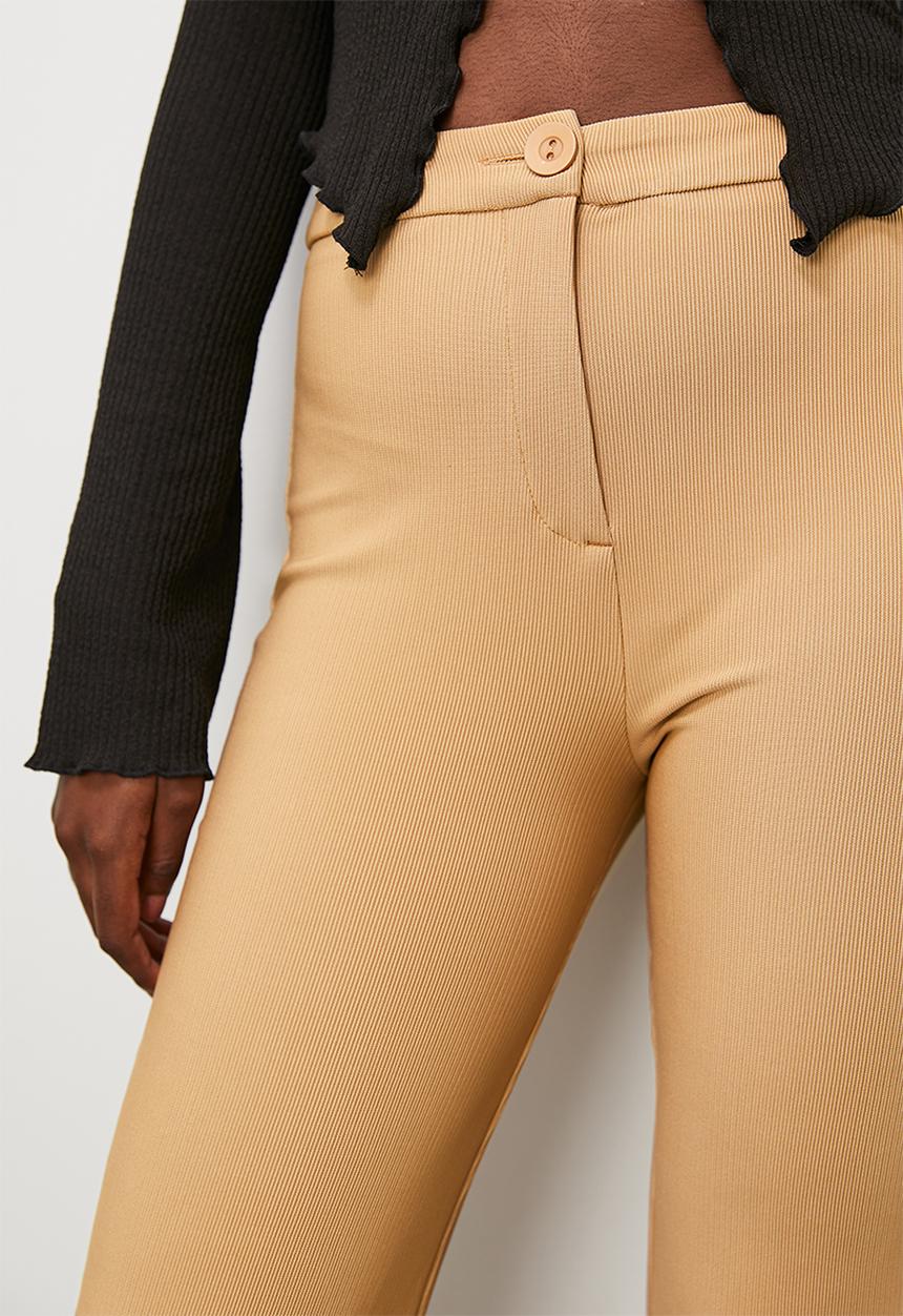 Blake - Side slit wide leg - tan
