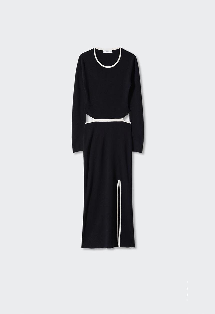 MANGO - Dress piping - black 
