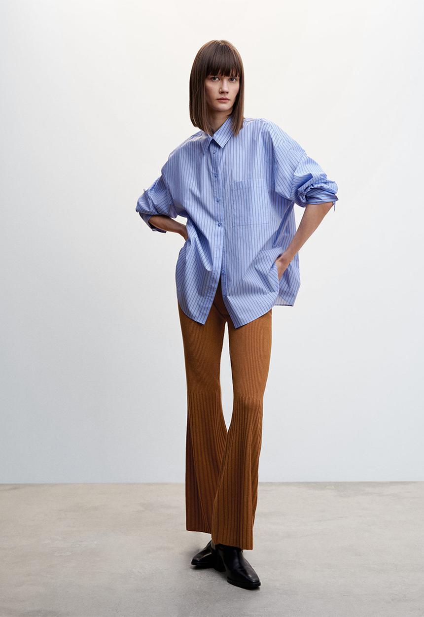 MANGO - Trousers layers - mid brown
