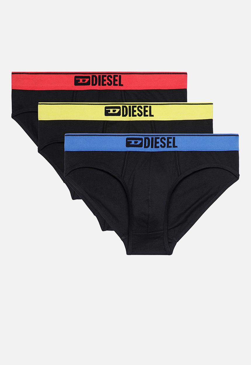 Diesel  - Umbr-andre 3 pack briefs - black/contrast waistband