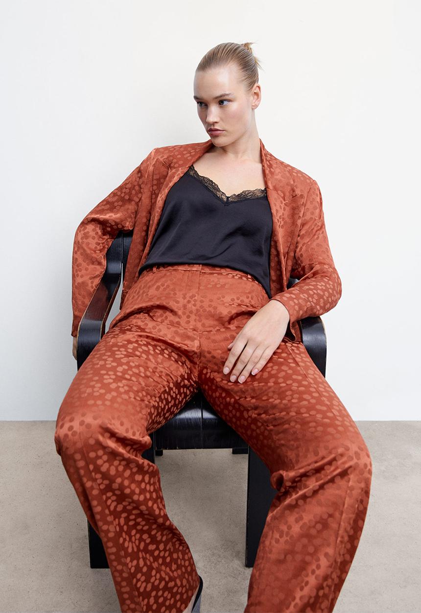 MANGO - Plus blazer topete - mid orange