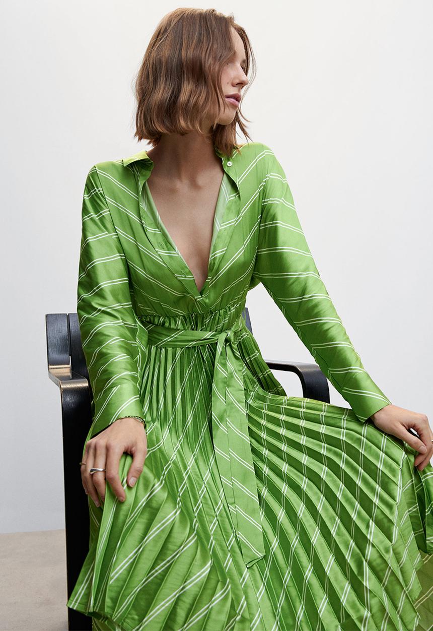 MANGO - Dress galo - green