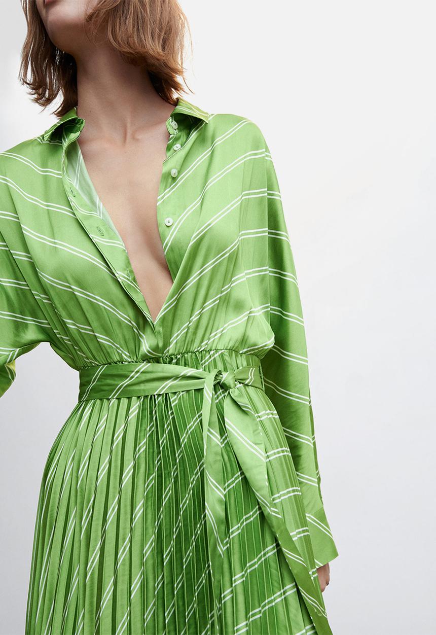 MANGO - Dress galo - green