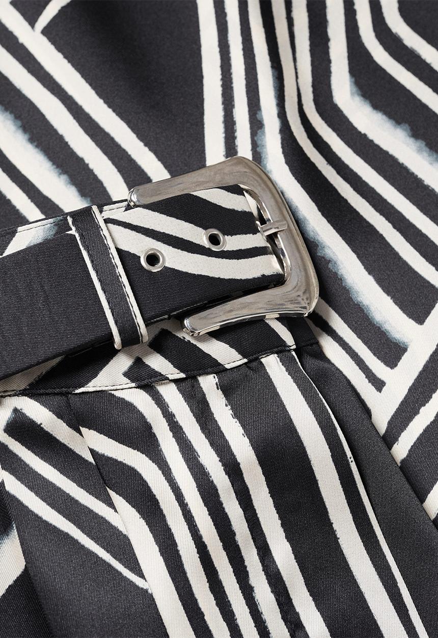 MANGO - Trousers diamond - black