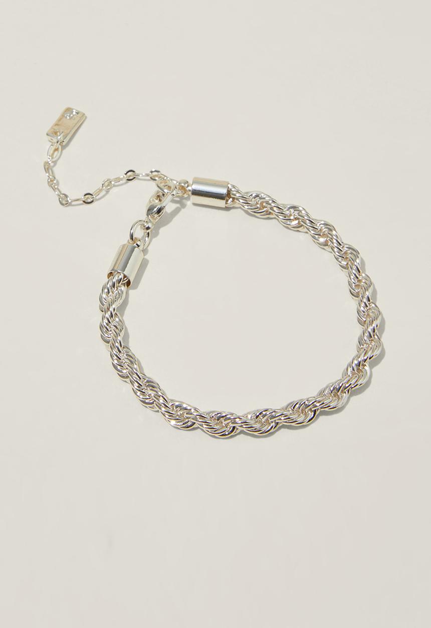 Rubi - Single bracelet - sterling silver plated twist chain