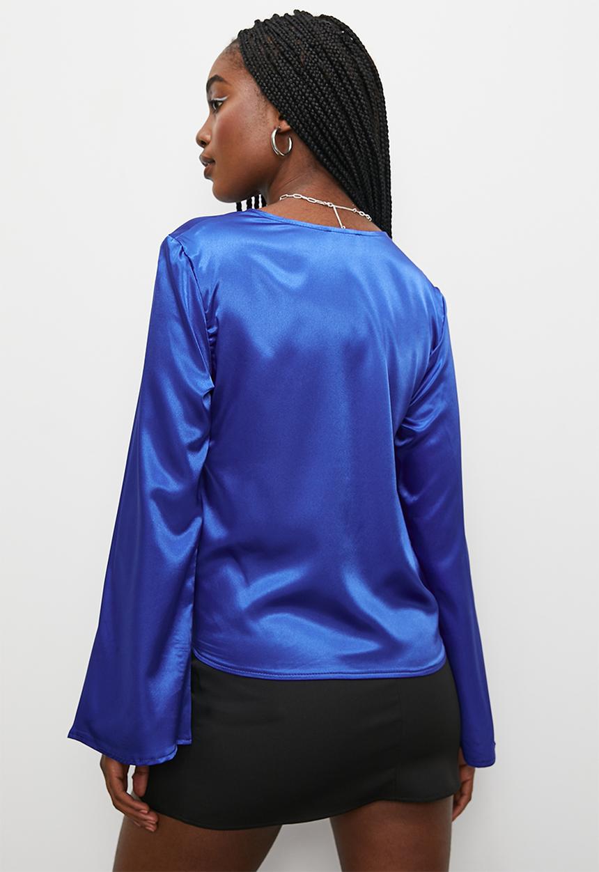 Blake - Satin blouse - blue