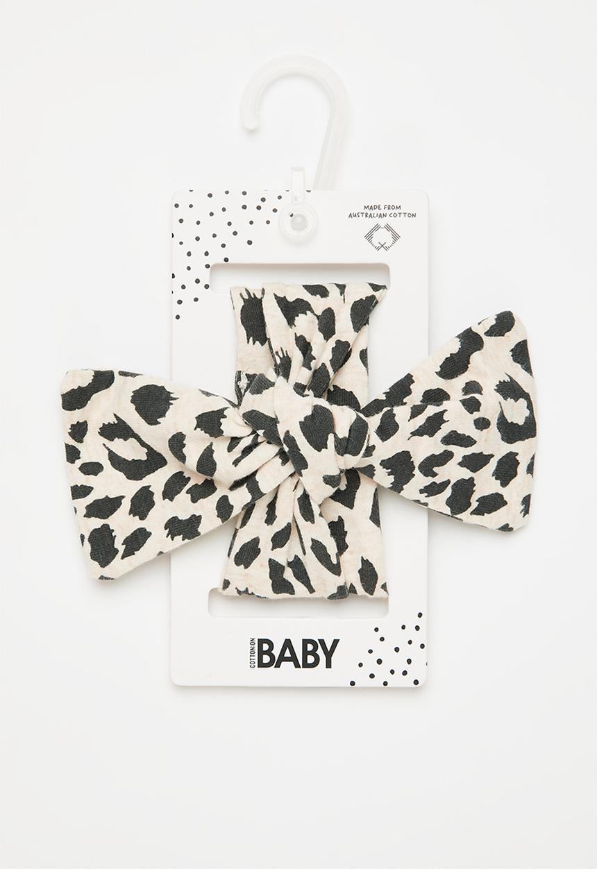 Cotton On - The bow tie headband - caramel marle summer ocelot