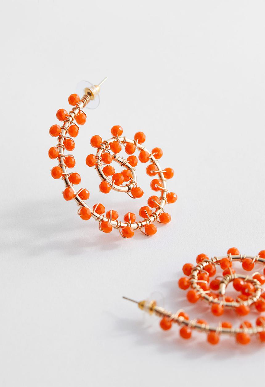 MANGO - Earrings rubi - orange
