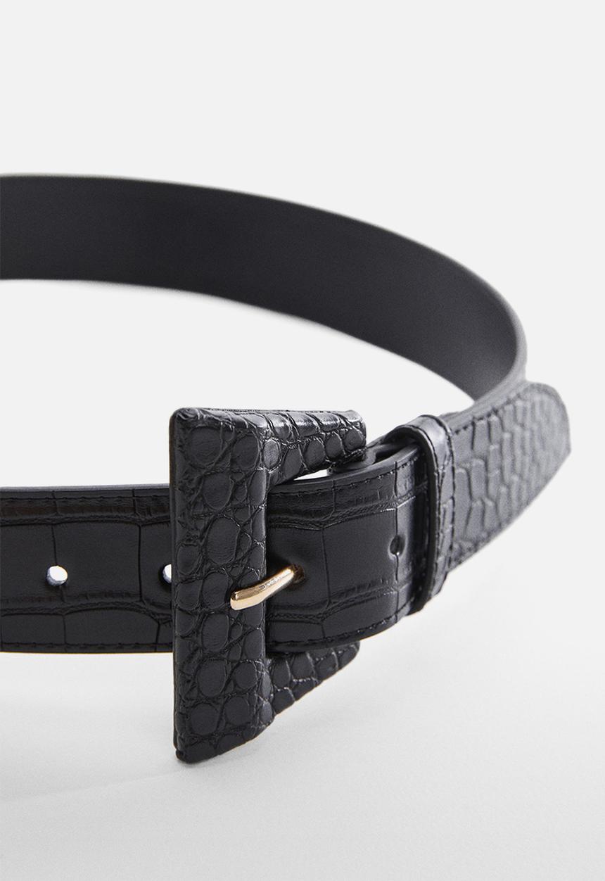 MANGO - Belt rosso - black