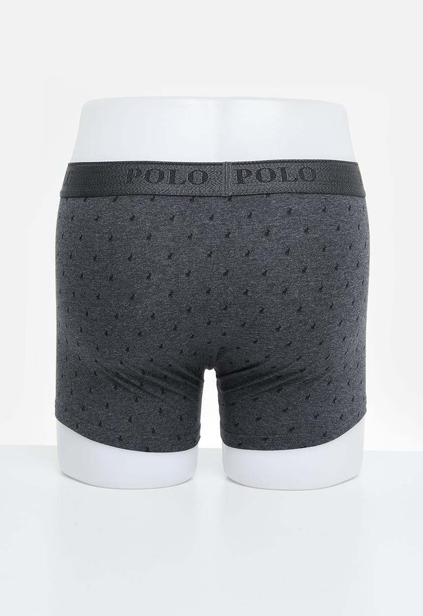 POLO - Men aop pony knit boxer - charcoal