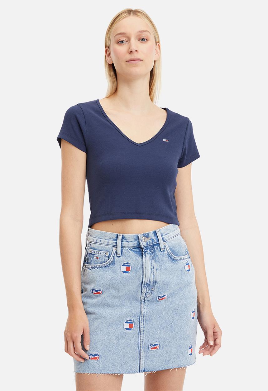 Tommy Hilfiger - Baby crp essential rib vneck tee - twilight navy
