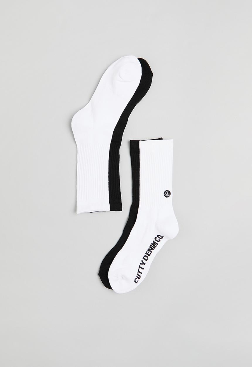 Cutty - Mens tube sock - black/white 