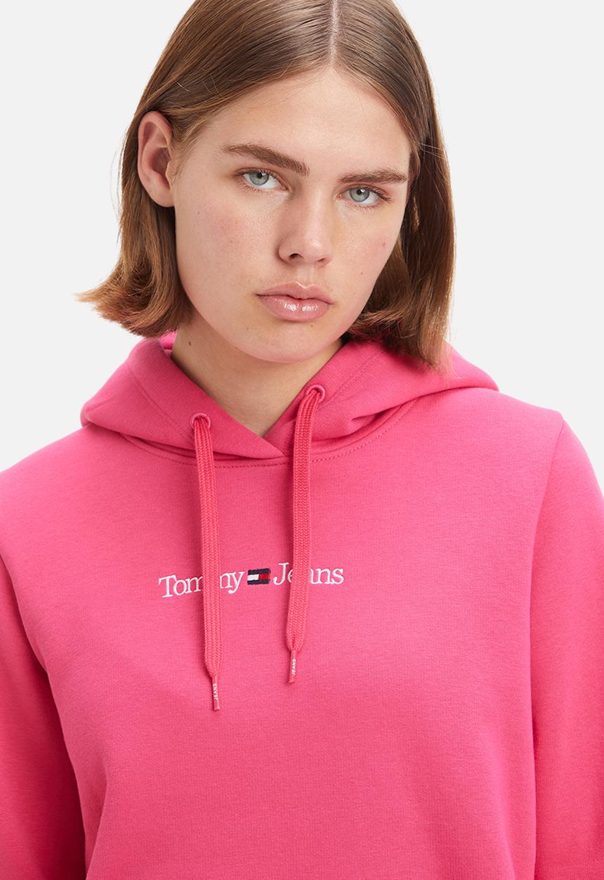 Tommy Hilfiger - Reg serif linear hoodie - jewel pink