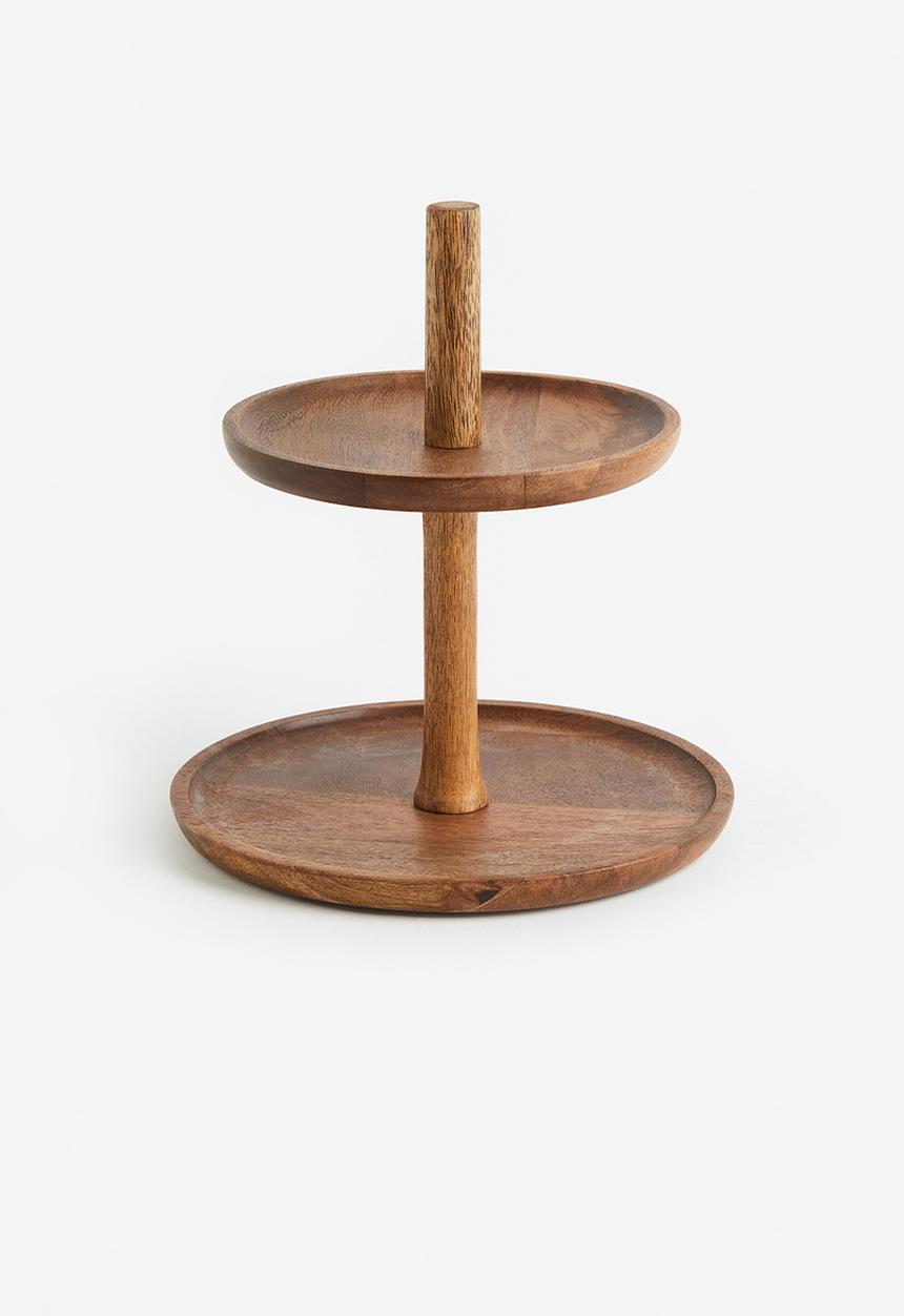 H&M - Wooden cake stand - brown