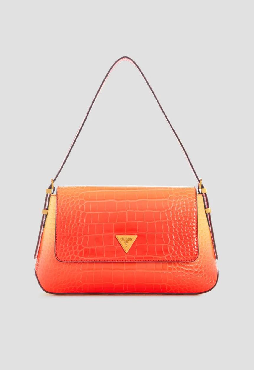 GUESS - Desideria flap shoulder bag - bellini ombre