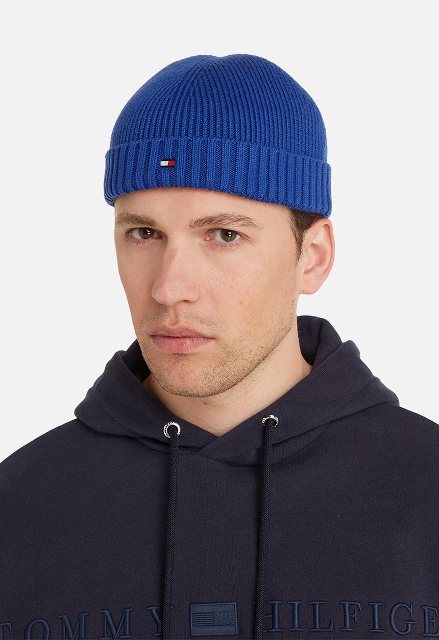Tommy Hilfiger - Th flag short beanie - blue sapphire