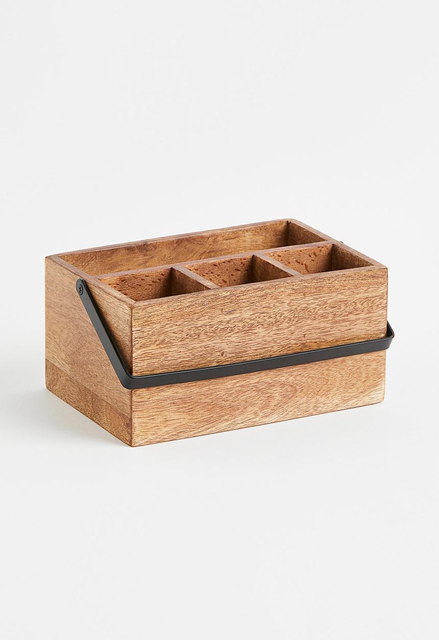 H&M - Wooden storage box - brown