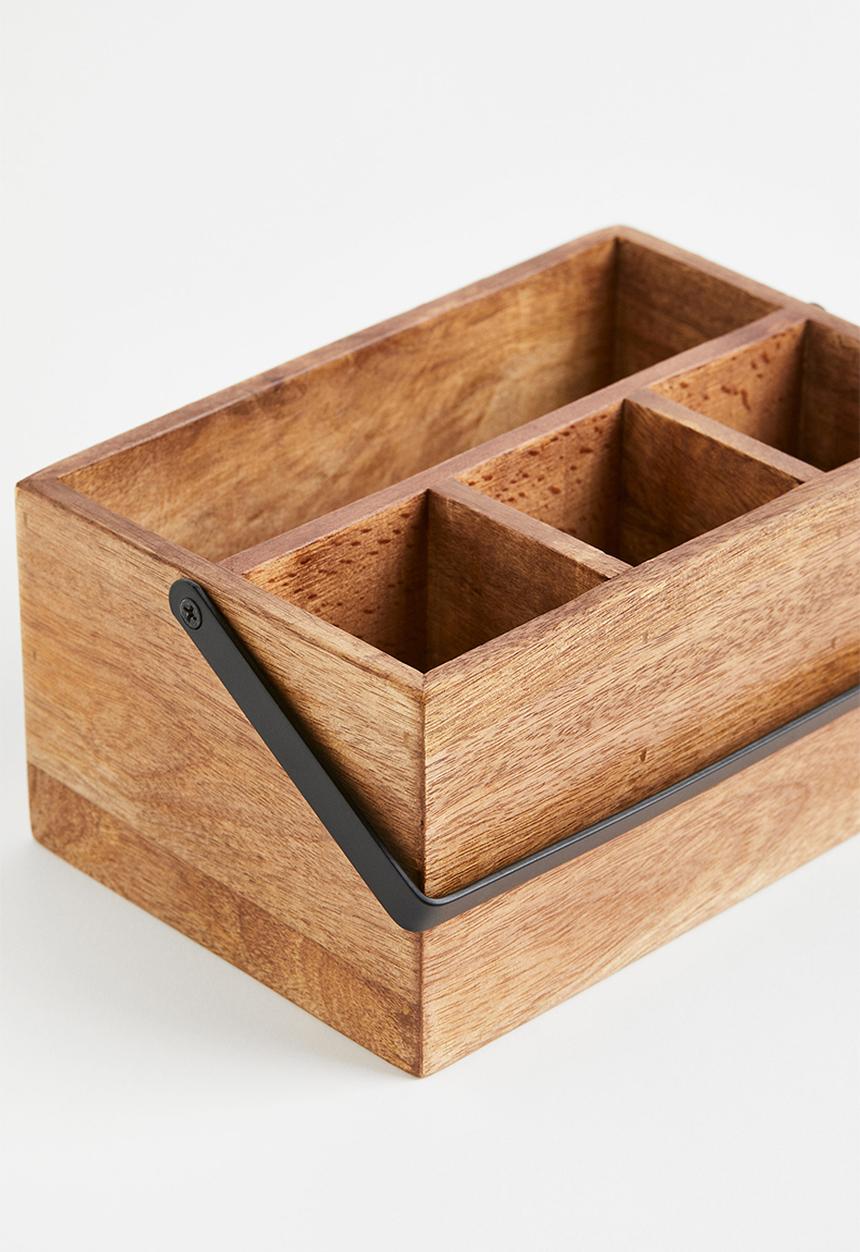 H&M - Wooden storage box - brown