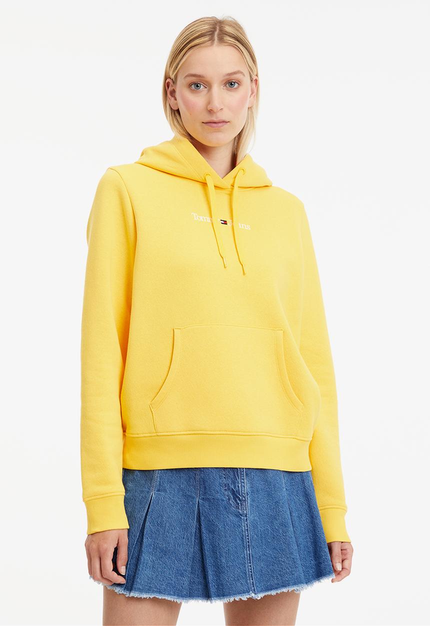 Tommy Hilfiger - Reg serif linear hoodie - warm yellow