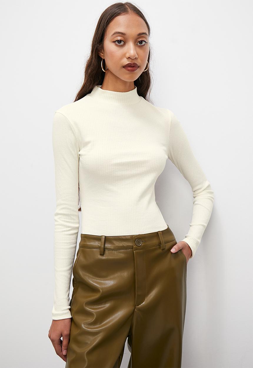 Superbalist - Ls funnel neck with chain detail - ecru
